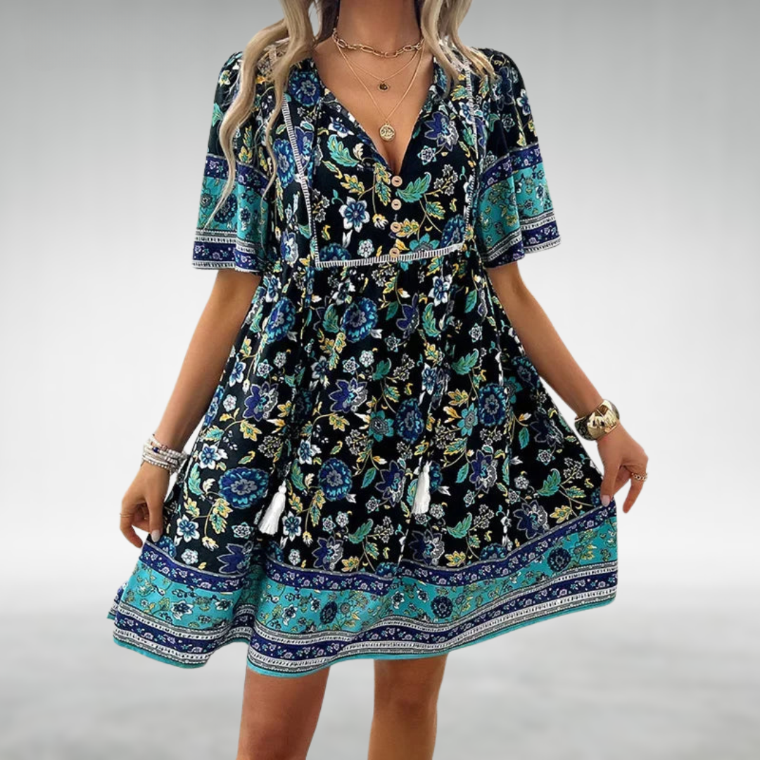Gavio™ | Élégante Robe Fleurie à Col V