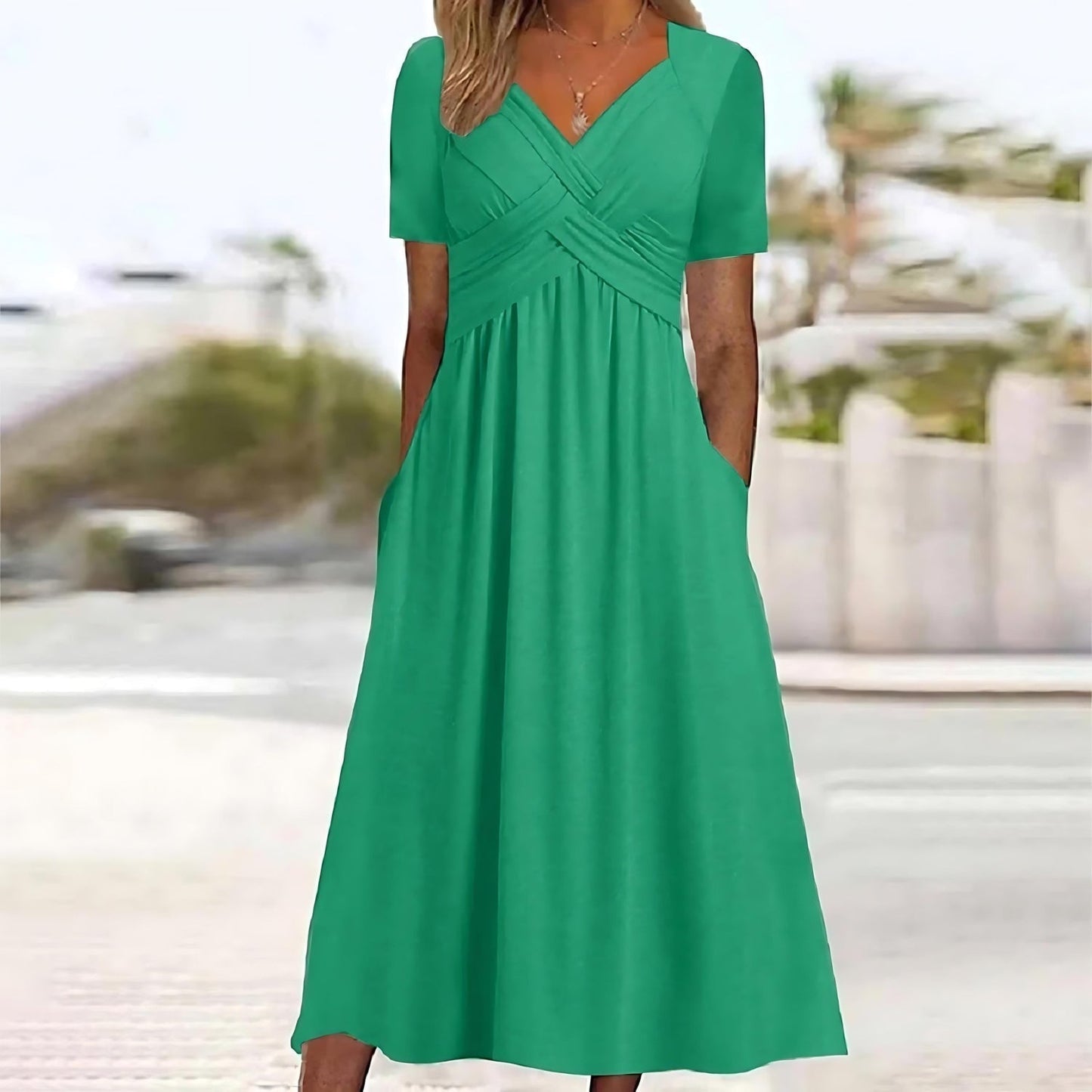 Jamal™ | Robe midi élégante avec couverture du ventre