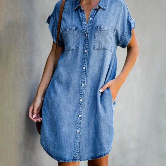 Rilu™ | Robe chemise boutonnée élégante et décontractée