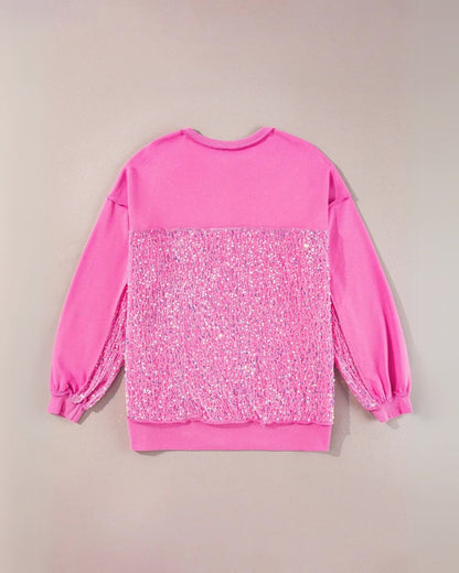 LAREI - SWEATSHIRT À PAILLETTES AVEC BOUTONNAGE PARTIEL