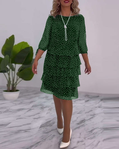 Flaire | Robe à Pois Superposés