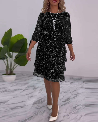 Flaire | Robe à Pois Superposés