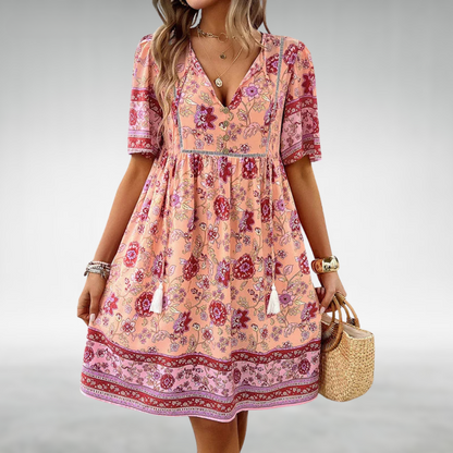 Gavio™ | Élégante Robe Fleurie à Col V