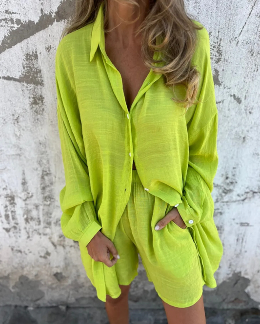 Tavira | Ensemble Chemise & Shorts Décontracté