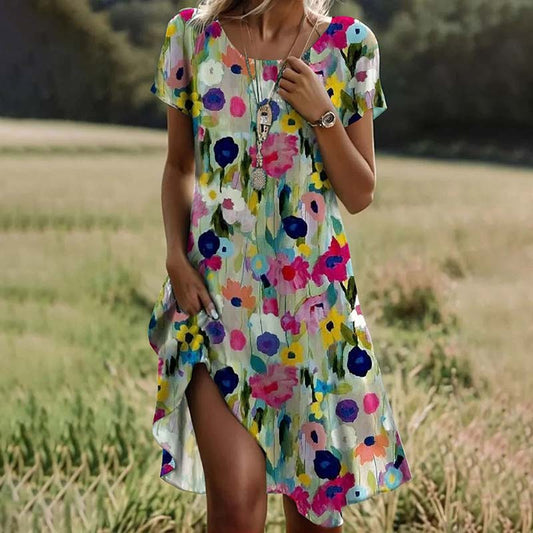 Miva™ | Élégante Robe Fleurie à Imprimé Floral