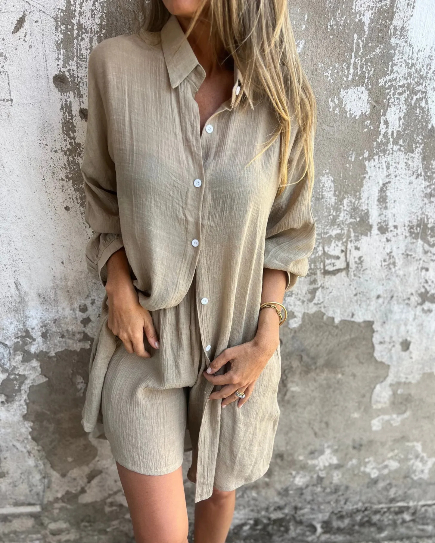 Tavira | Ensemble Chemise & Shorts Décontracté