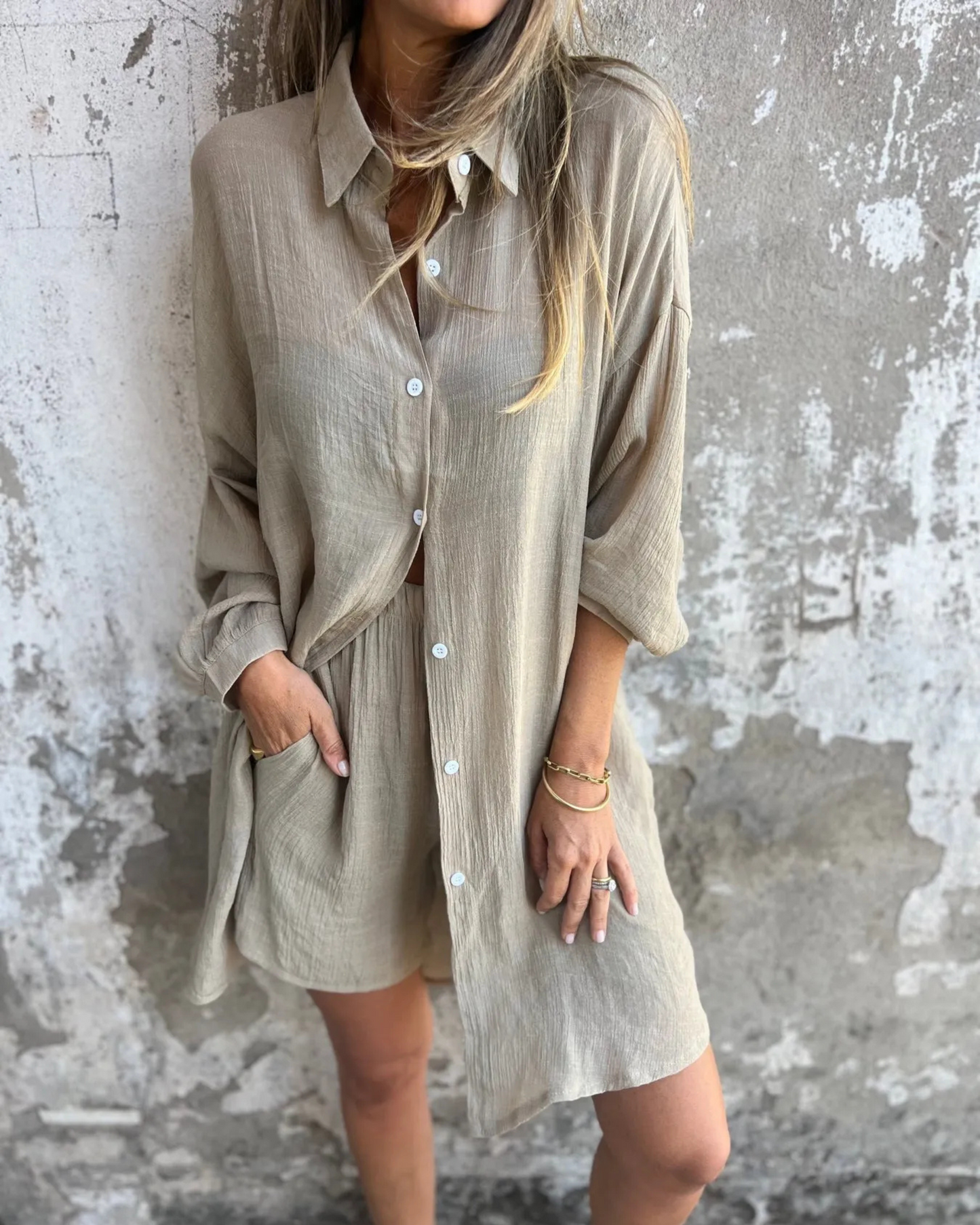 Tavira | Ensemble Chemise & Shorts Décontracté