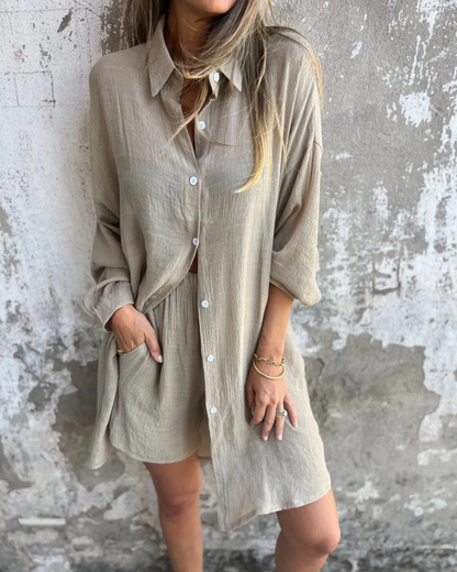 Tavira | Ensemble Chemise & Shorts Décontracté