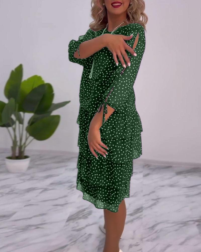 Flaire | Robe à Pois Superposés