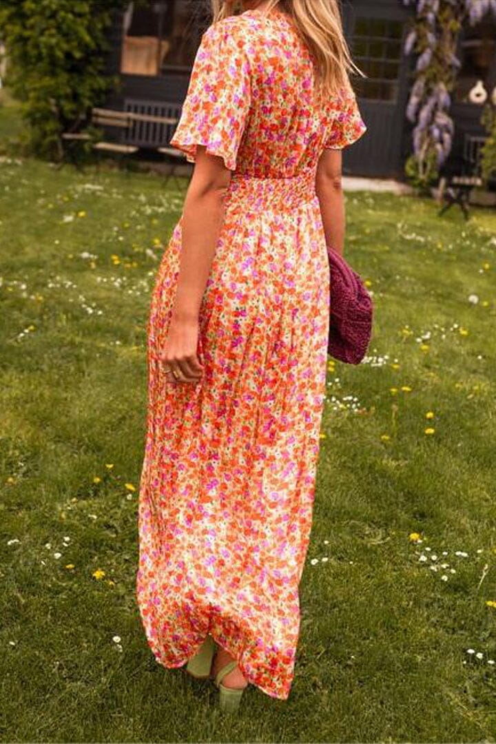 Amelia Rose | Robe Maxi Élégante à Décolleté en V