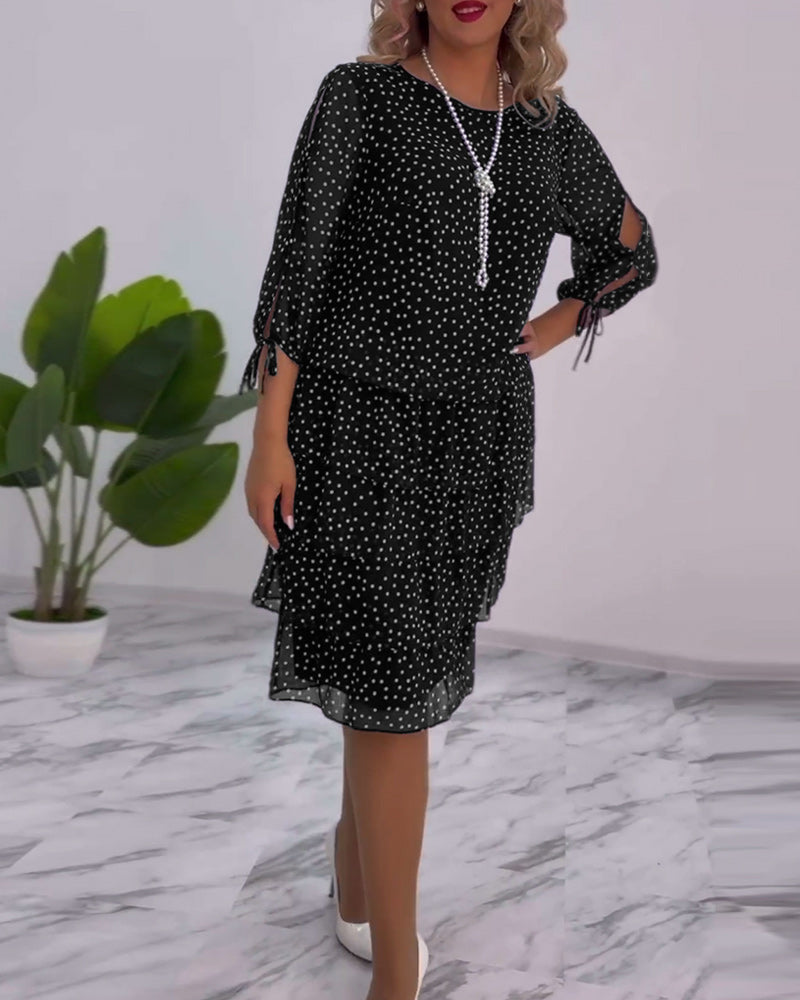 Flaire | Robe à Pois Superposés