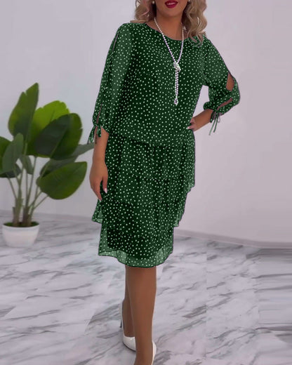 Flaire | Robe à Pois Superposés