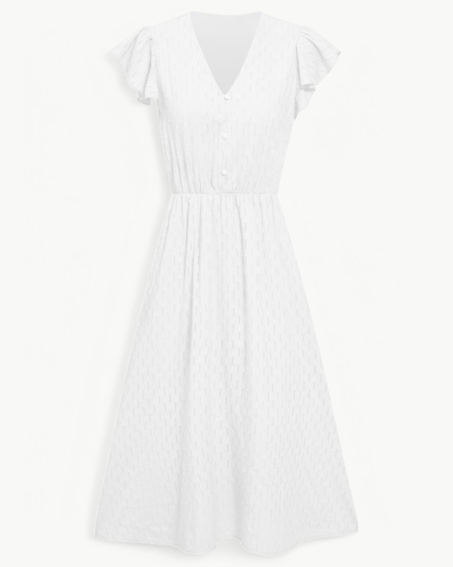 Zella™ | Robe midi élégante à col en V