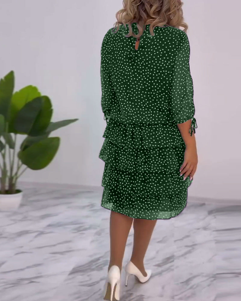 Flaire | Robe à Pois Superposés