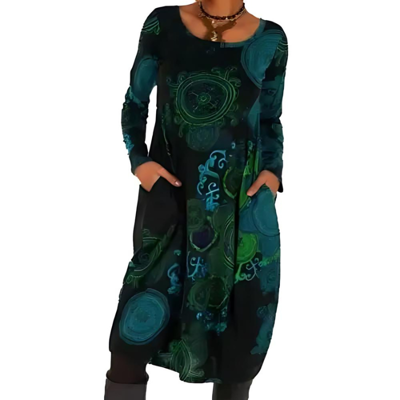 Novaris™ | Élégante Robe d'Hiver Boho avec Manches Longues et Poches