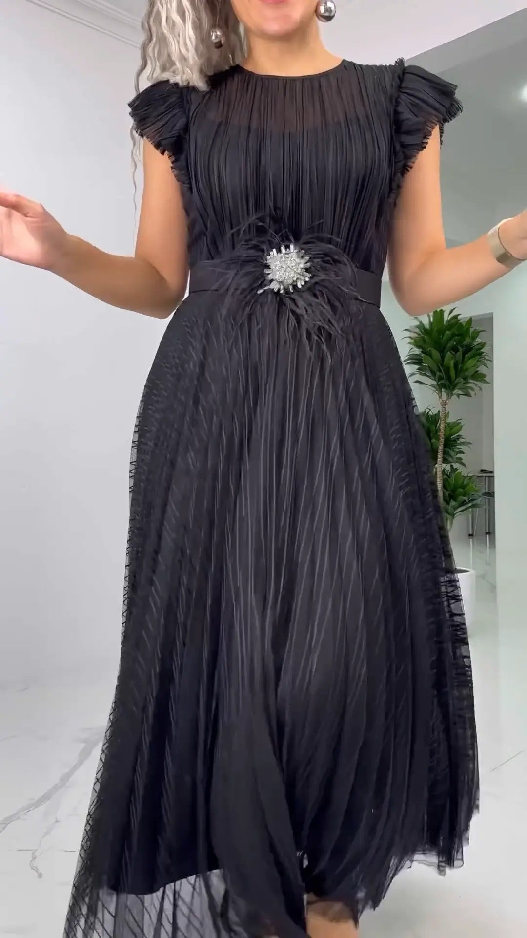 Lunara | Robe Chiffon Ajustée