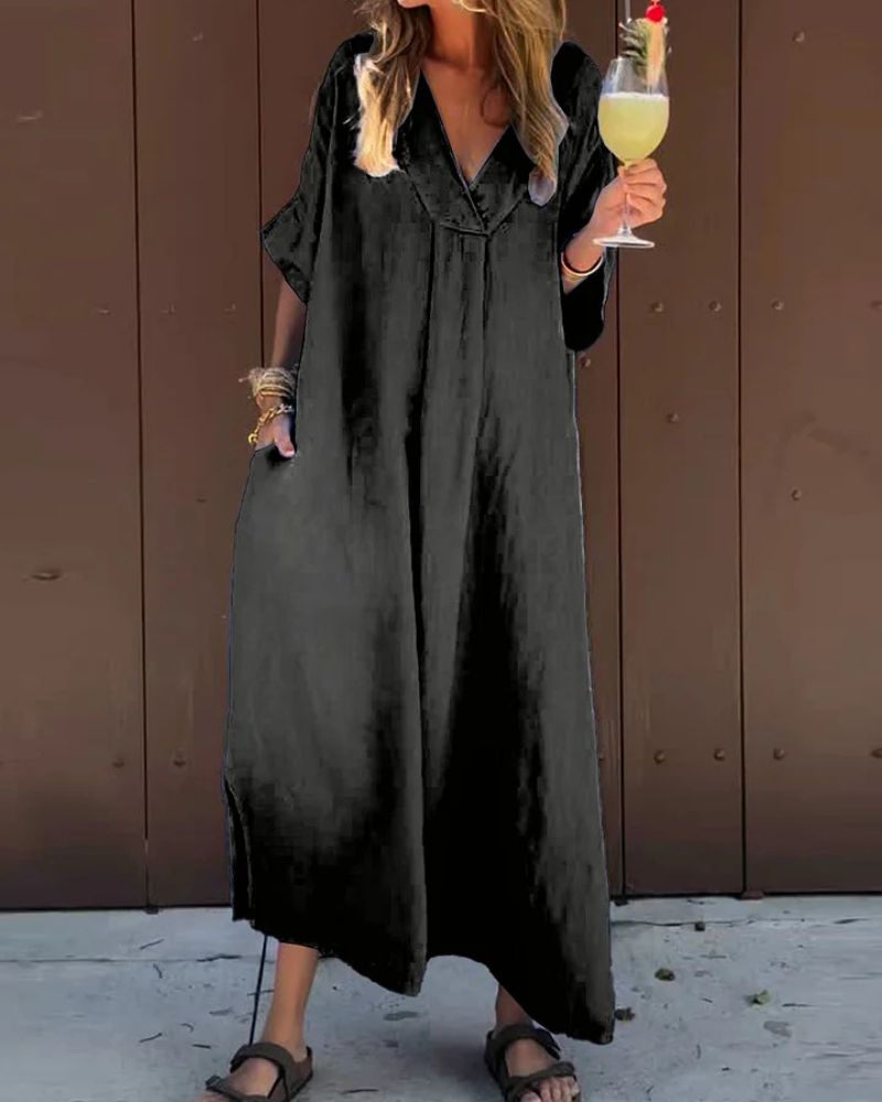 Zaira - Robe Longue Décontractée en Coton