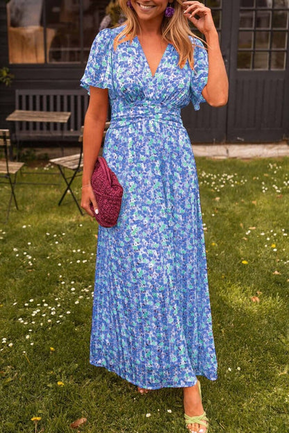 Amelia Rose | Robe Maxi Élégante à Décolleté en V