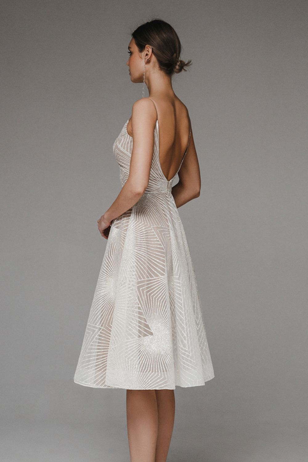 Xyros™ | Robe Midi Élégante à Sequins Géométriques