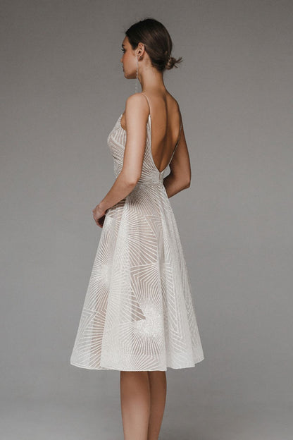 Xyros™ | Robe Midi Élégante à Sequins Géométriques