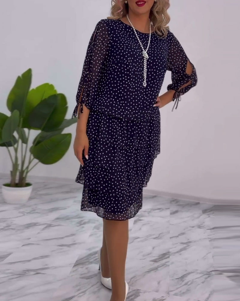 Flaire | Robe à Pois Superposés