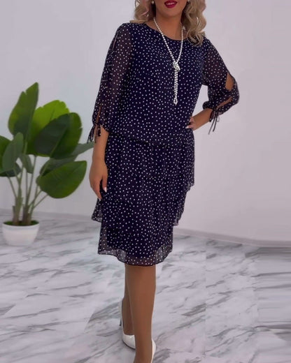 Flaire | Robe à Pois Superposés