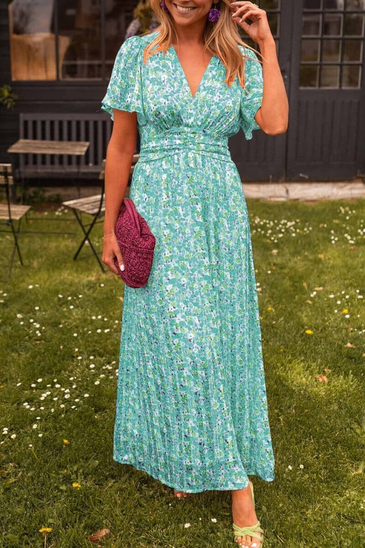 Amelia Rose | Robe Maxi Élégante à Décolleté en V