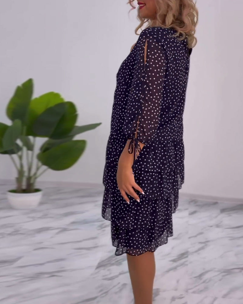 Flaire | Robe à Pois Superposés