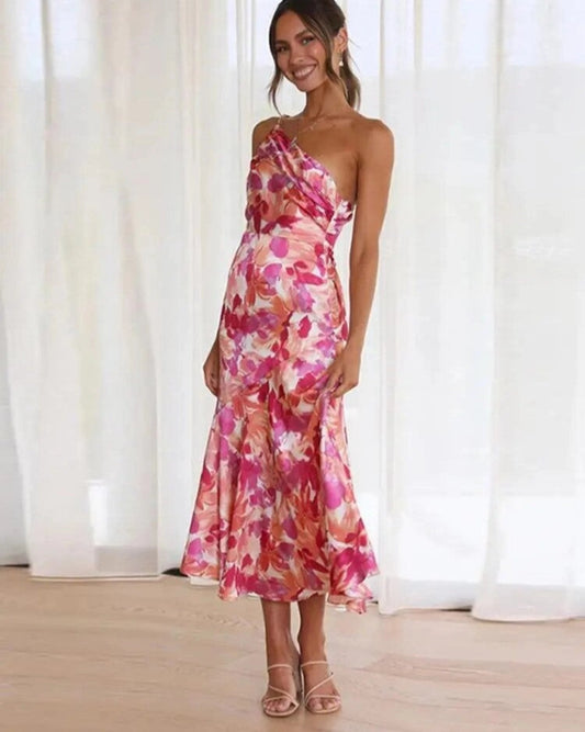Weyla™ | Robe longue asymétrique à fleurs