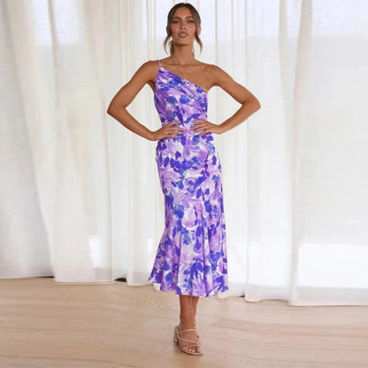 Weyla™ | Robe longue asymétrique à fleurs