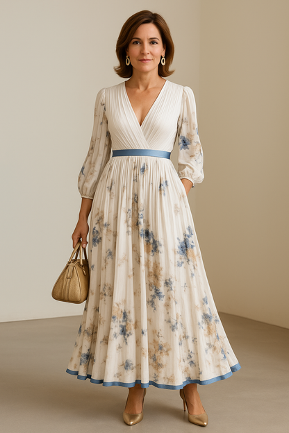 Katie | Robe Maxi Fleurie Élégante