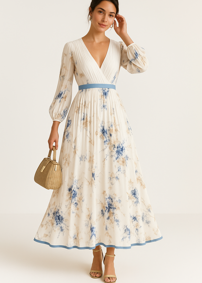 Katie | Robe Maxi Fleurie Élégante