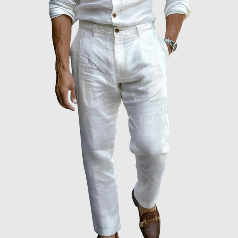 Pantalon en Lin Chic de Saint-Tropez