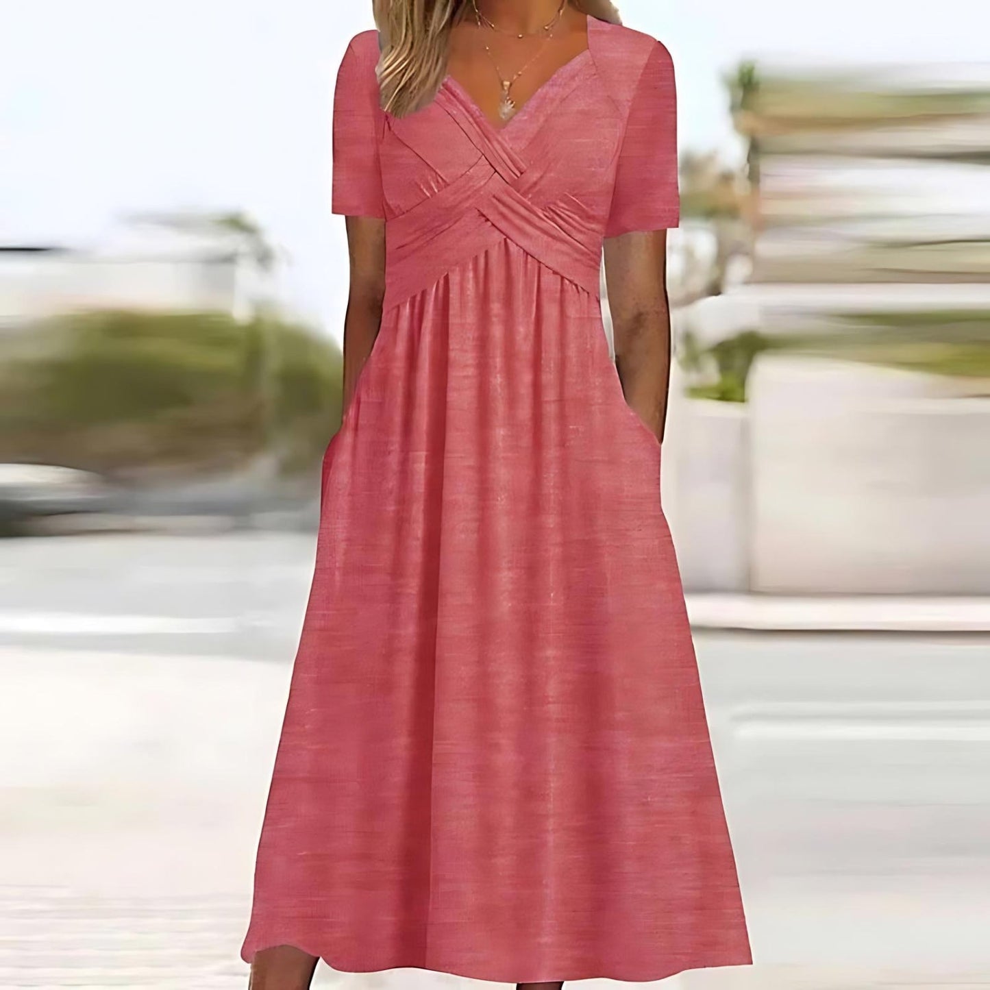 Jamal™ | Robe midi élégante avec couverture du ventre