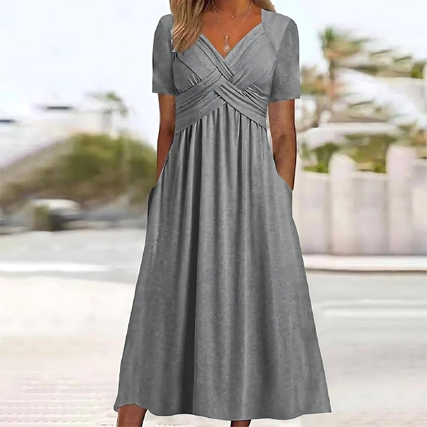 Jamal™ | Robe midi élégante avec couverture du ventre