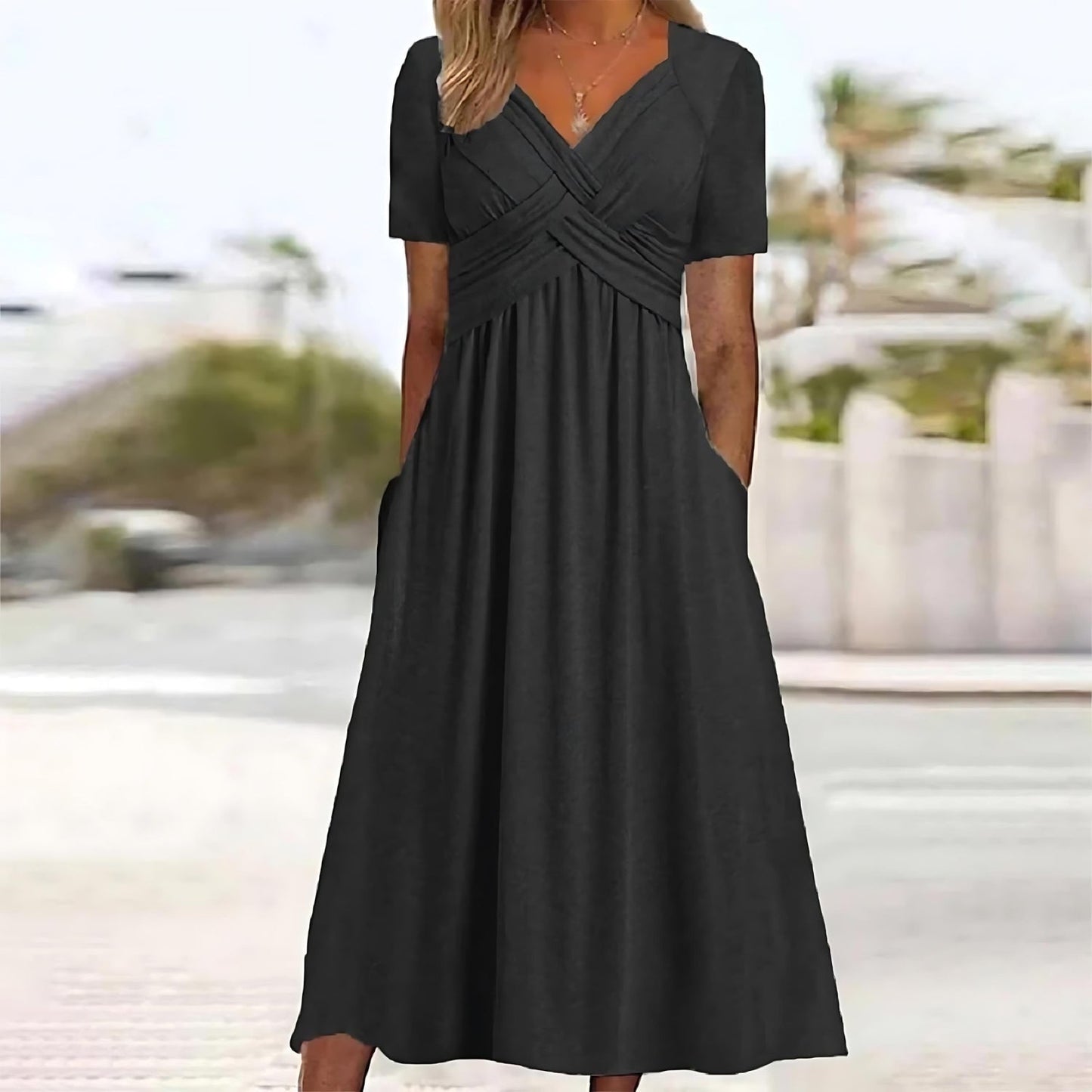 Jamal™ | Robe midi élégante avec couverture du ventre