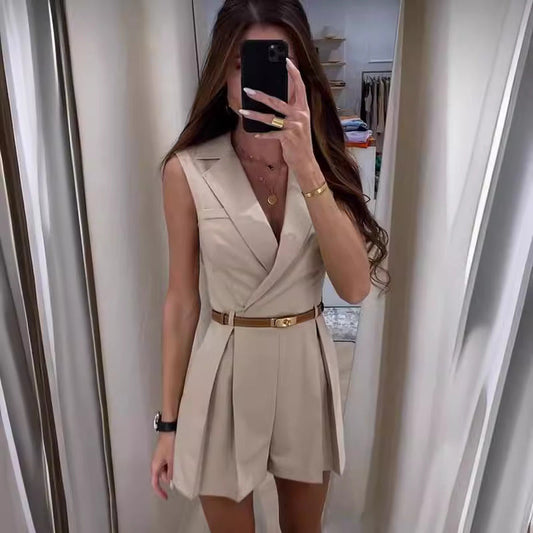 Diorwen – Combinaison Ajustée avec Ceinture
