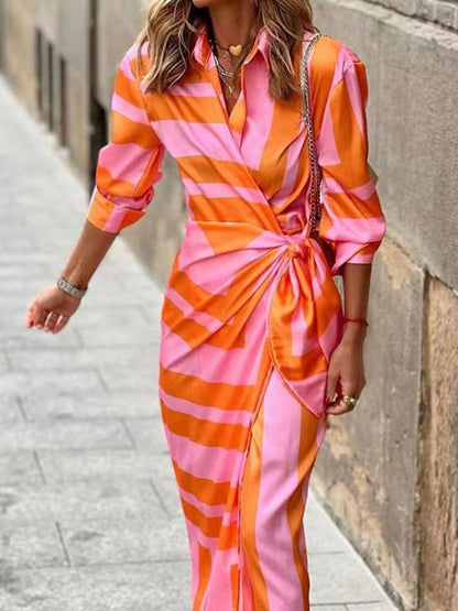 Marvion™ | Robe Cache-Cœur Élégante à Imprimé Chic
