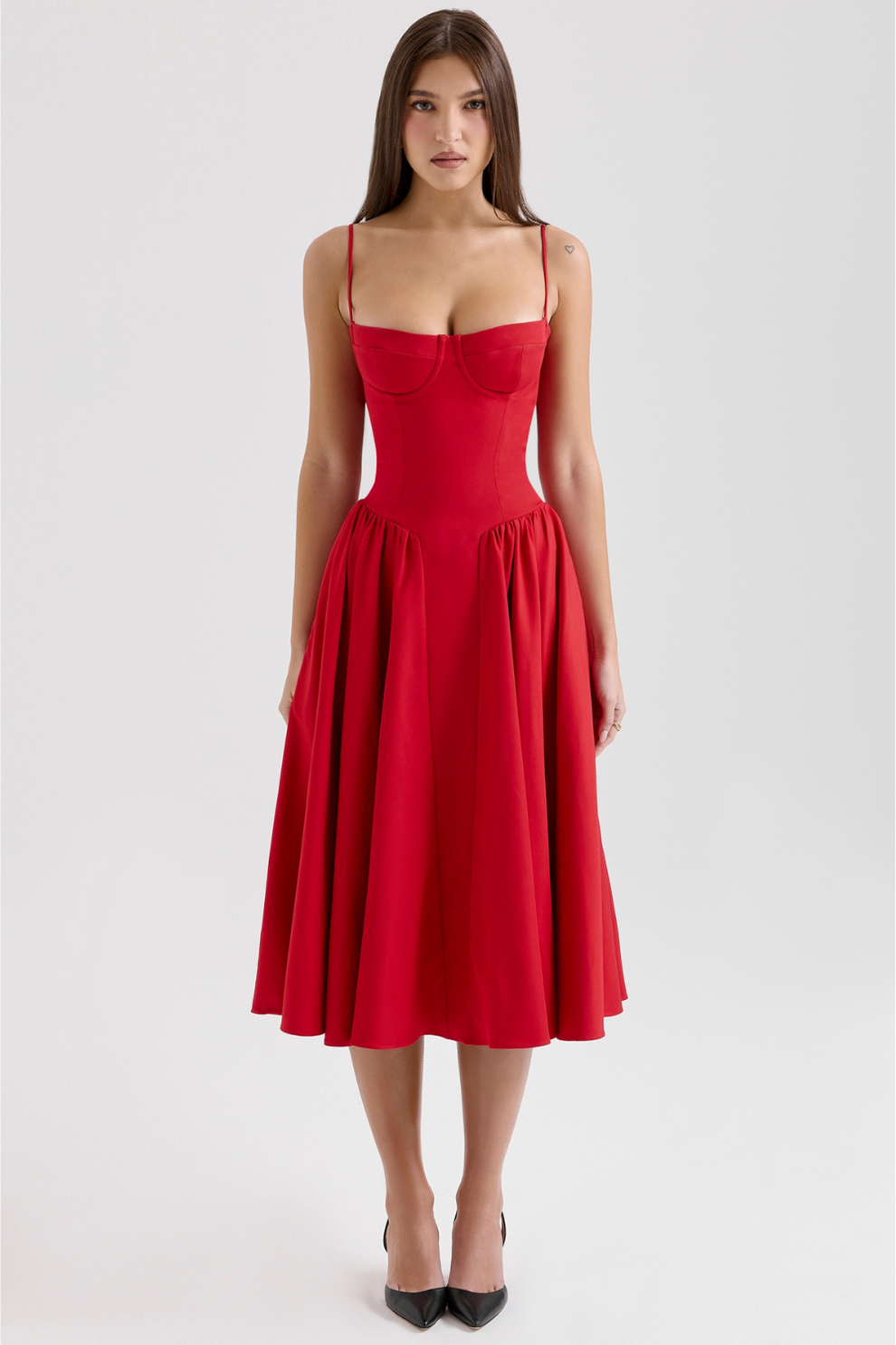 Maissa - Robe Midi Sans Manches Élégante