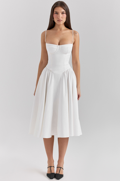 Maissa - Robe Midi Sans Manches Élégante