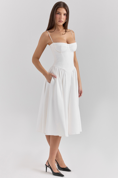 Maissa - Robe Midi Sans Manches Élégante