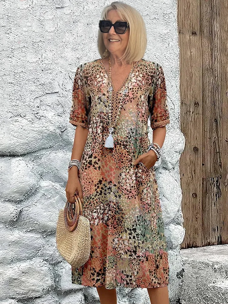 Glaviris™ | Robe Midi Flatteuse pour une Élégance Insulaire Sans Effort