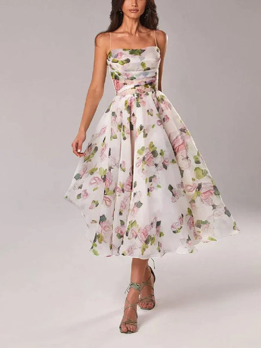Alani™ | Robe Fleurie Sans Bretelles Envoûtante