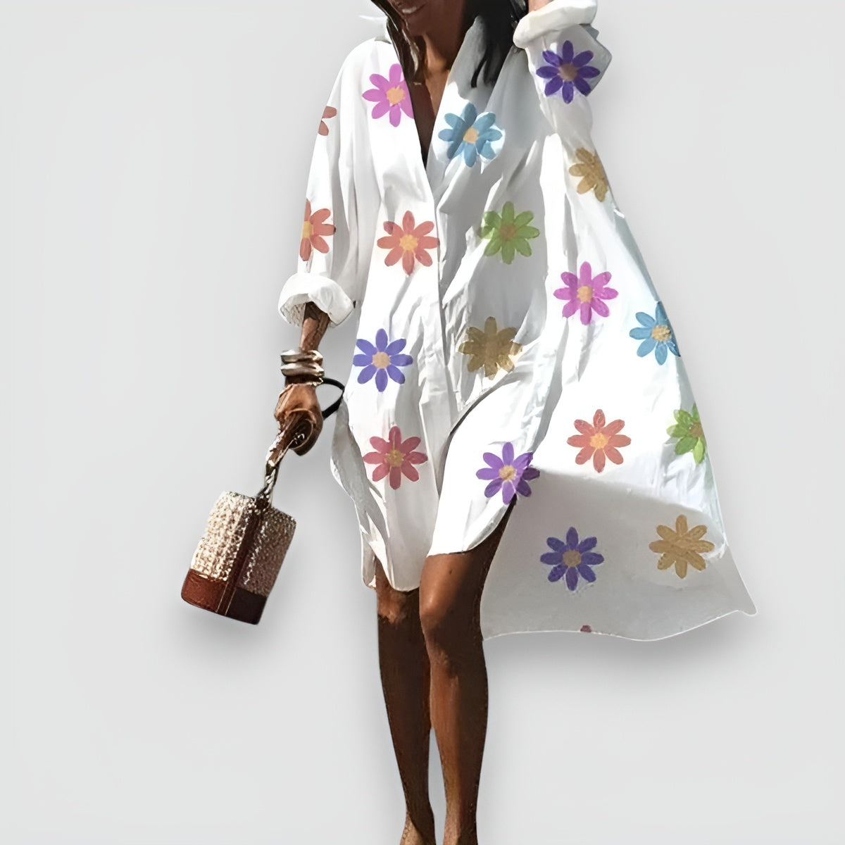 Rina™ | Robe Chemise Élégante et Polyvalente
