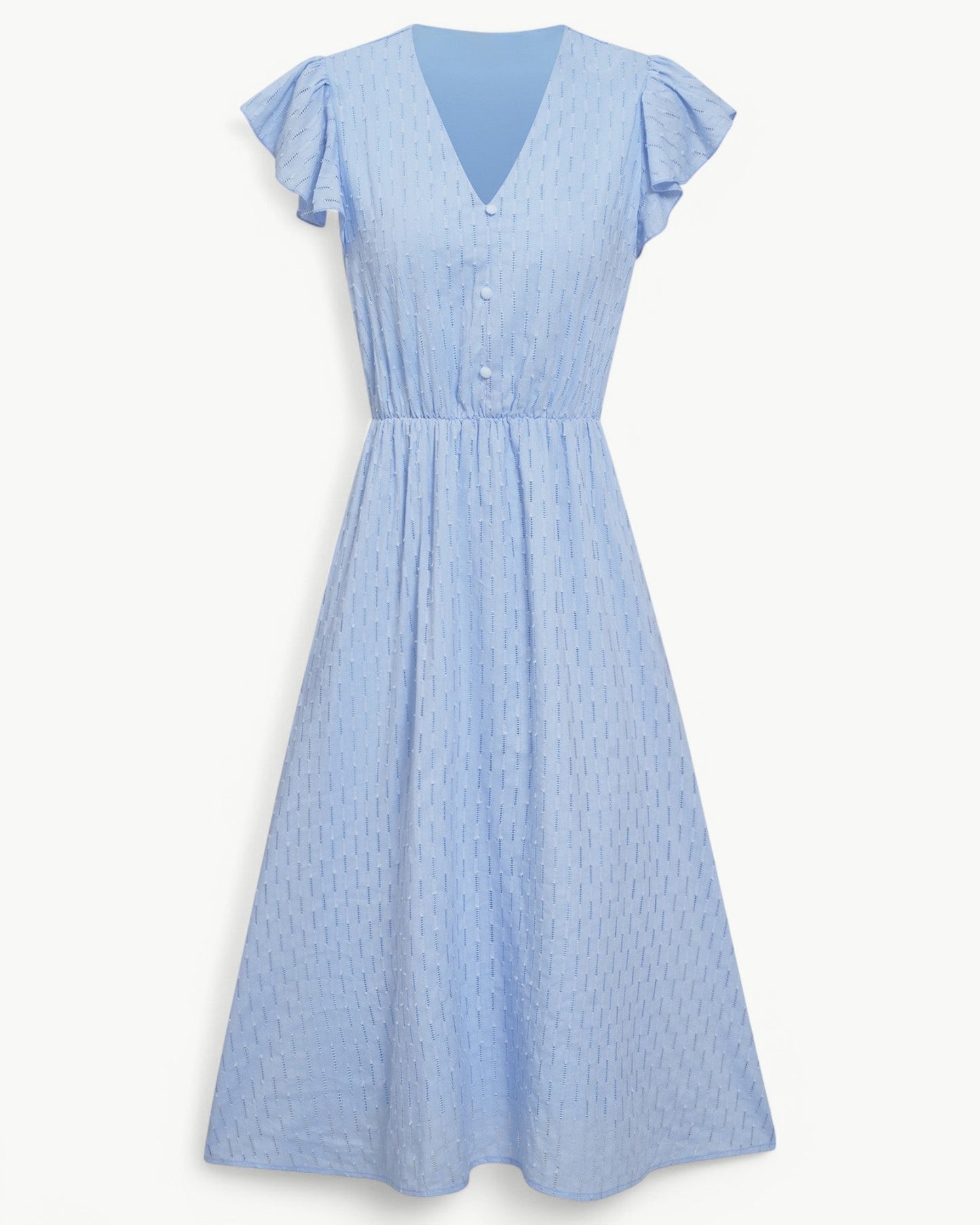 Zella™ | Robe midi élégante à col en V