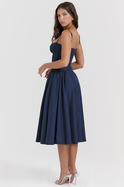 Maissa - Robe Midi Sans Manches Élégante