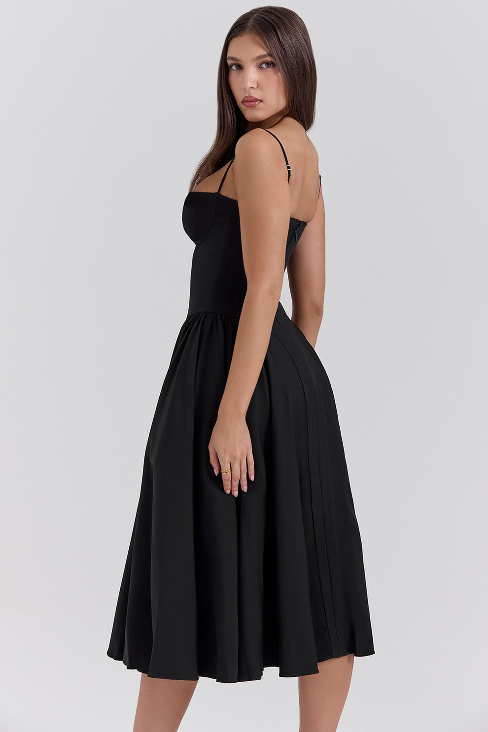 Maissa - Robe Midi Sans Manches Élégante