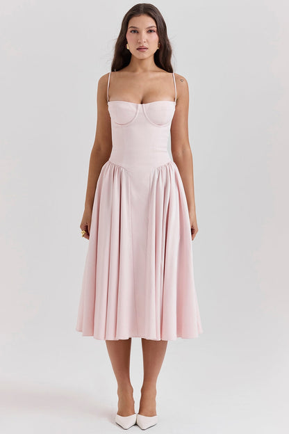 Maissa - Robe Midi Sans Manches Élégante