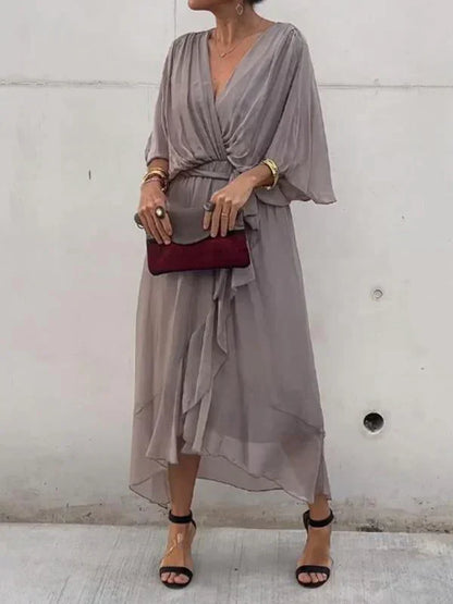 Elrik™ | Robe Fluide à Col en V Élégante