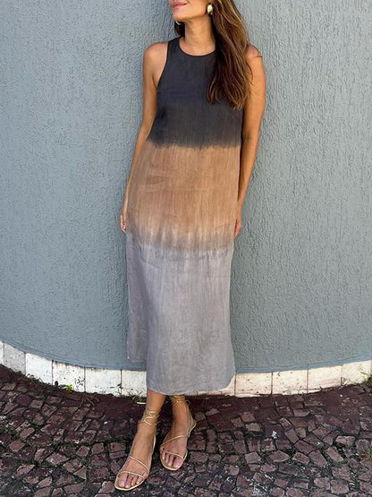 Marea™ | Robe Longue Élégante avec Imprimé Tie-Dye